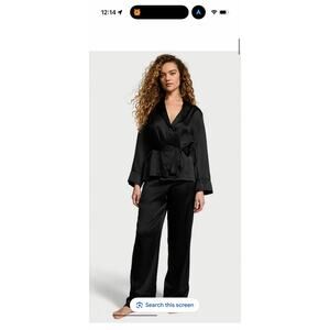 Victoria’s Secret Luxe Satin Wrap Top Blazer